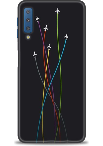 Samsung Galaxy A7 2018 Hd Baskılı Kılıf + Seramik Tam Kaplayan Ekran Koruyucu 385