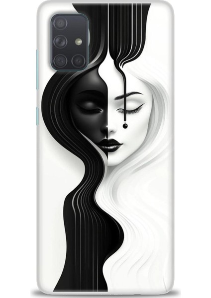 Samsung Galaxy A71 Hd Baskılı Kılıf + Seramik Tam Kaplayan Ekran Koruyucu 144