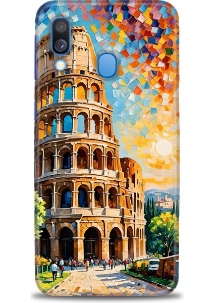 Samsung Galaxy A40 Hd Baskılı Kılıf + Seramik Tam Kaplayan Ekran Koruyucu 262