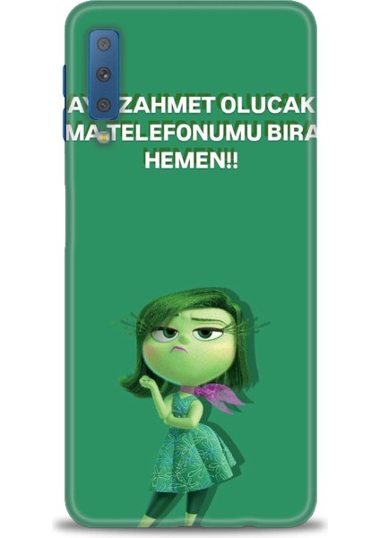 Samsung Galaxy A7 2018 Hd Baskılı Kılıf + Seramik Tam Kaplayan Ekran Koruyucu 154