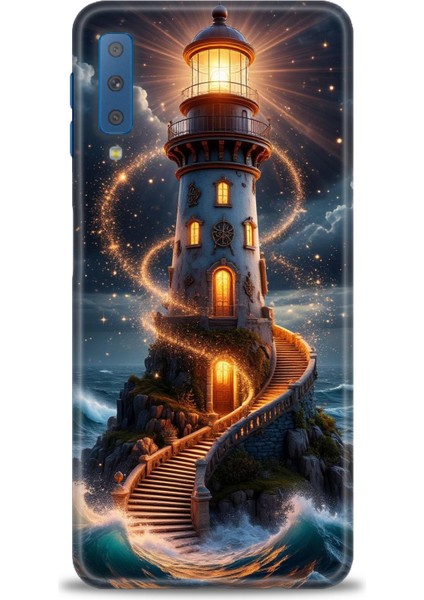 Samsung Galaxy A7 2018 Hd Baskılı Kılıf + Seramik Tam Kaplayan Ekran Koruyucu 232