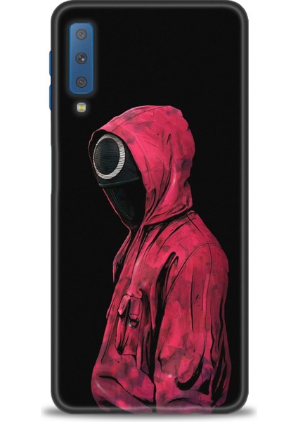Samsung Galaxy A7 2018 Hd Baskılı Kılıf + Seramik Tam Kaplayan Ekran Koruyucu 282