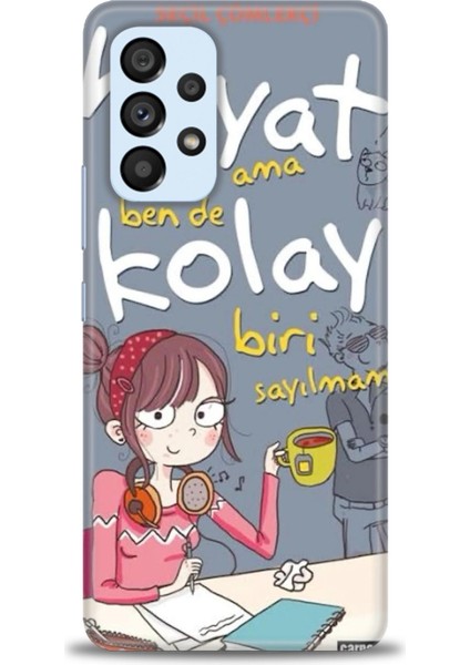 Samsung Galaxy A53 5g Hd Baskılı Kılıf + Seramik Tam Kaplayan Ekran Koruyucu 163