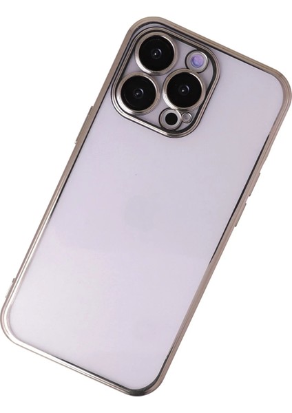 Apple iPhone 13 Pro Kılıf Razer Lensli Silikon - Gold Zrnet