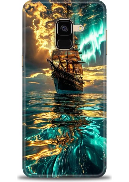 Samsung Galaxy A8 2018 Hd Baskılı Kılıf + Seramik Tam Kaplayan Ekran Koruyucu 237