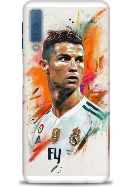 Samsung Galaxy A7 2018 Hd Baskılı Kılıf + Seramik Tam Kaplayan Ekran Koruyucu 7
