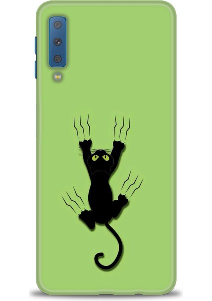Samsung Galaxy A7 2018 Hd Baskılı Kılıf + Seramik Tam Kaplayan Ekran Koruyucu 65