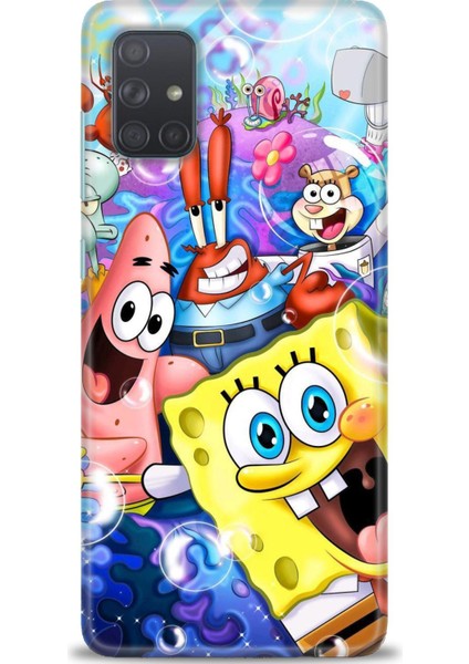 Samsung Galaxy A71 Hd Baskılı Kılıf + Seramik Tam Kaplayan Ekran Koruyucu 455