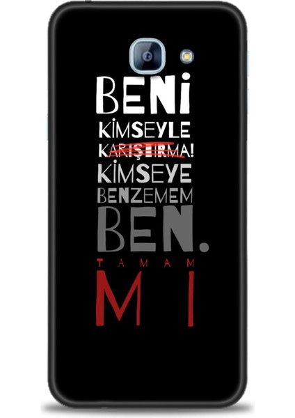 Samsung Galaxy A8 2016 Hd Baskılı Kılıf + Seramik Tam Kaplayan Ekran Koruyucu 396