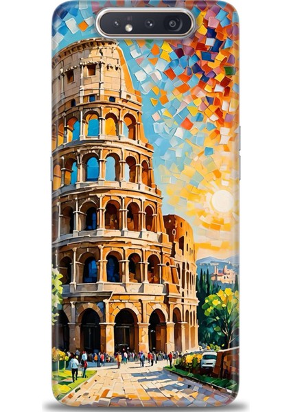 Samsung Galaxy A80 Hd Baskılı Kılıf + Seramik Tam Kaplayan Ekran Koruyucu 262