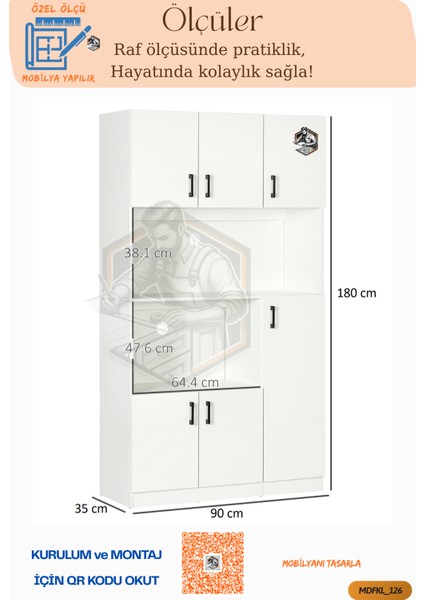 TAMAMI MDF 6 Kapaklı Fırın Bölmeli Açık Raflı Çok Amaçlı Mutfak Dolabı fırsatları
