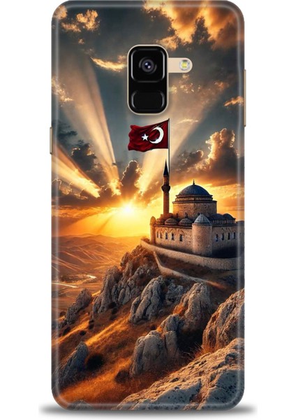 Samsung Galaxy A8 2018 Hd Baskılı Kılıf + Seramik Tam Kaplayan Ekran Koruyucu 229