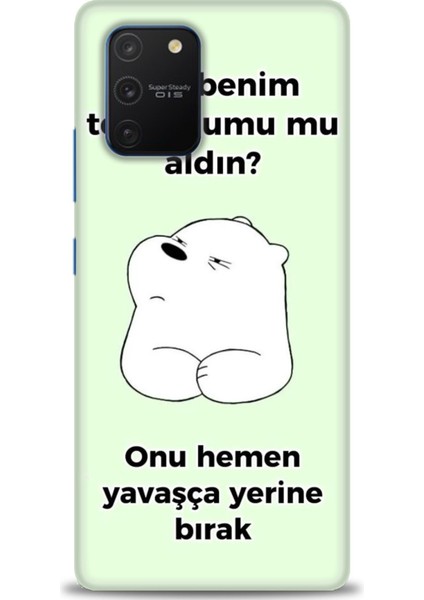 Samsung Galaxy A91 Hd Baskılı Kılıf + Seramik Tam Kaplayan Ekran Koruyucu 155