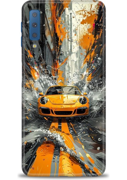 Samsung Galaxy A7 2018 Hd Baskılı Kılıf + Seramik Tam Kaplayan Ekran Koruyucu 101