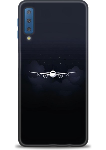 Samsung Galaxy A7 2018 Hd Baskılı Kılıf + Seramik Tam Kaplayan Ekran Koruyucu 381