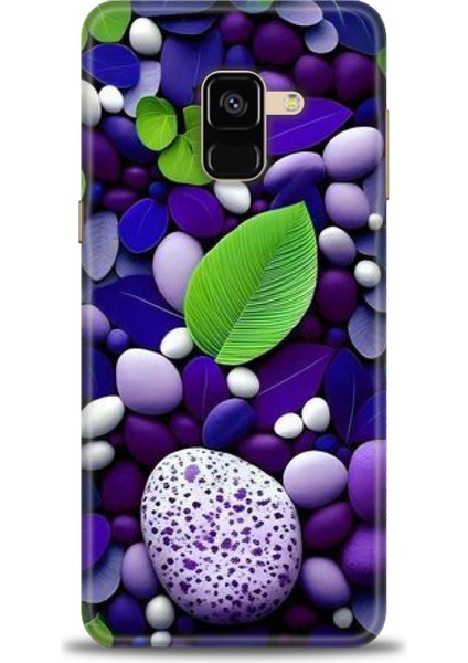 Samsung Galaxy A8 2018 Hd Baskılı Kılıf + Seramik Tam Kaplayan Ekran Koruyucu 341