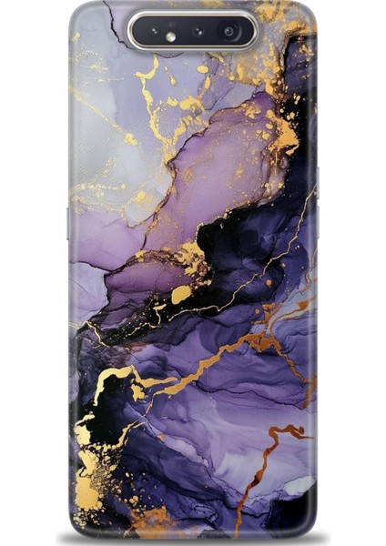 Samsung Galaxy A80 Hd Baskılı Kılıf + Seramik Tam Kaplayan Ekran Koruyucu 315
