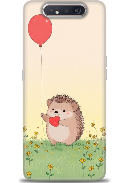 Samsung Galaxy A80 Hd Baskılı Kılıf + Seramik Tam Kaplayan Ekran Koruyucu 305