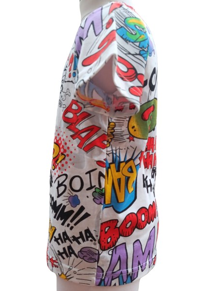 Erkek Çocuk T-Shirt Bomba Flash Dijital Baskılı Çok Renkli 4-5 Yaş