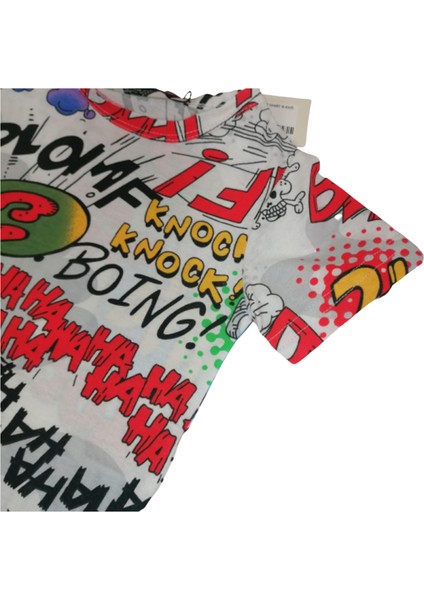 Erkek Çocuk T-Shirt Bomba Flash Dijital Baskılı Çok Renkli 4-5 Yaş