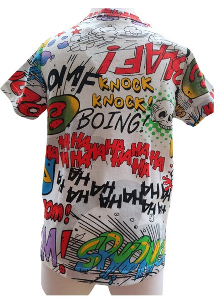 Erkek Çocuk T-Shirt Bomba Flash Dijital Baskılı Çok Renkli 4-5 Yaş
