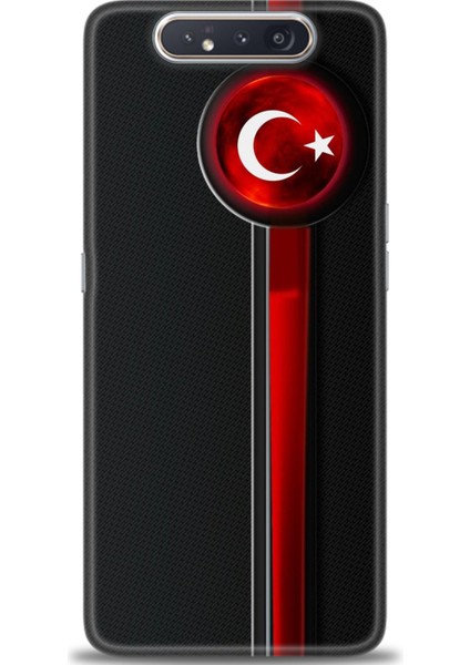 Samsung Galaxy A80 Hd Baskılı Kılıf + Seramik Tam Kaplayan Ekran Koruyucu 32