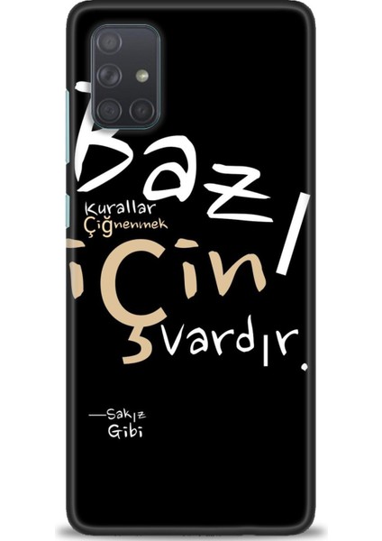 Samsung Galaxy A71 Hd Baskılı Kılıf + Seramik Tam Kaplayan Ekran Koruyucu 394