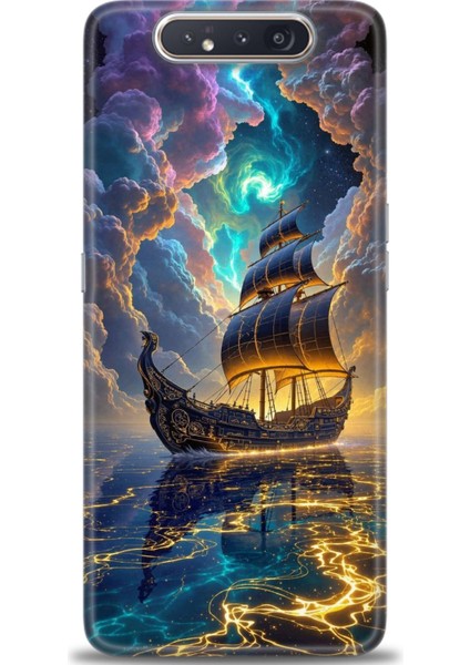 Samsung Galaxy A80 Hd Baskılı Kılıf + Seramik Tam Kaplayan Ekran Koruyucu 233