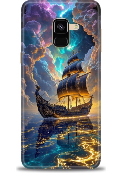 Samsung Galaxy A8 2018 Hd Baskılı Kılıf + Seramik Tam Kaplayan Ekran Koruyucu 233