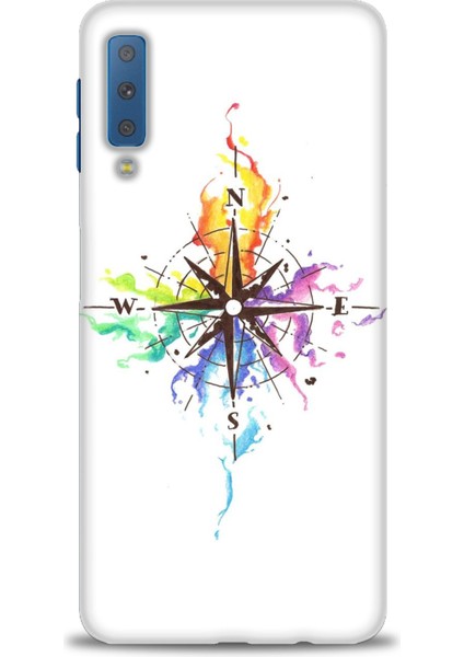 Samsung Galaxy A7 2018 Hd Baskılı Kılıf + Seramik Tam Kaplayan Ekran Koruyucu 88