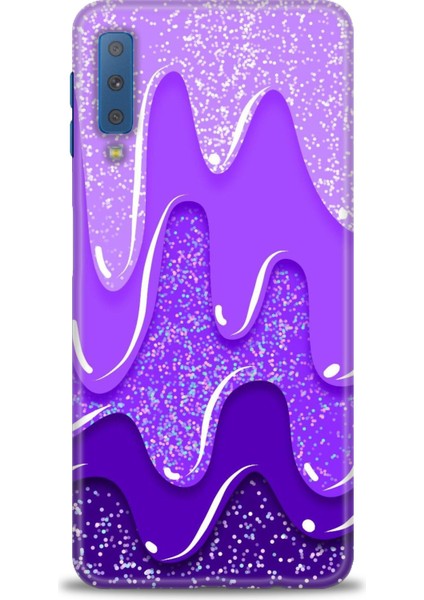 Samsung Galaxy A7 2018 Hd Baskılı Kılıf + Seramik Tam Kaplayan Ekran Koruyucu 421