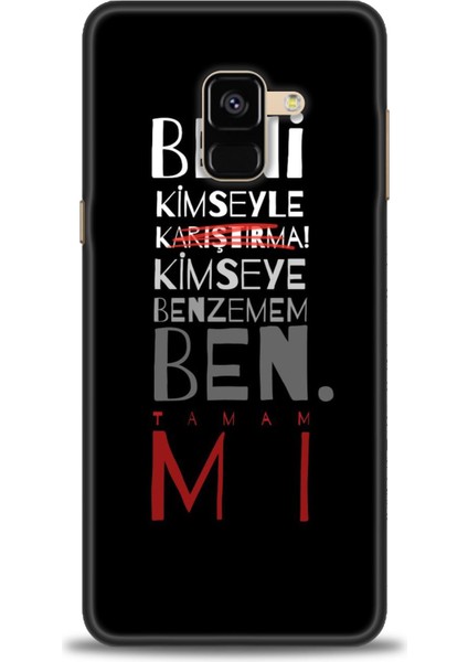 Samsung Galaxy A8 2018 Hd Baskılı Kılıf + Seramik Tam Kaplayan Ekran Koruyucu 396