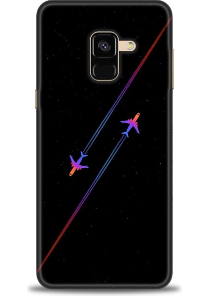 Samsung Galaxy A8 2018 Hd Baskılı Kılıf + Seramik Tam Kaplayan Ekran Koruyucu 390