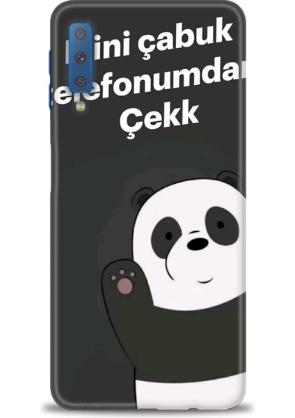 Samsung Galaxy A7 2018 Hd Baskılı Kılıf + Seramik Tam Kaplayan Ekran Koruyucu 156