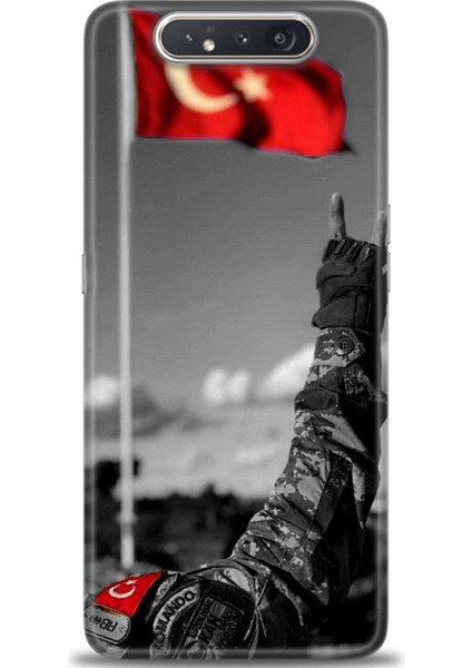 Samsung Galaxy A80 Hd Baskılı Kılıf + Seramik Tam Kaplayan Ekran Koruyucu 35