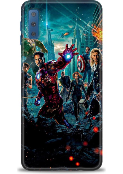 Samsung Galaxy A7 2018 Hd Baskılı Kılıf + Seramik Tam Kaplayan Ekran Koruyucu 100