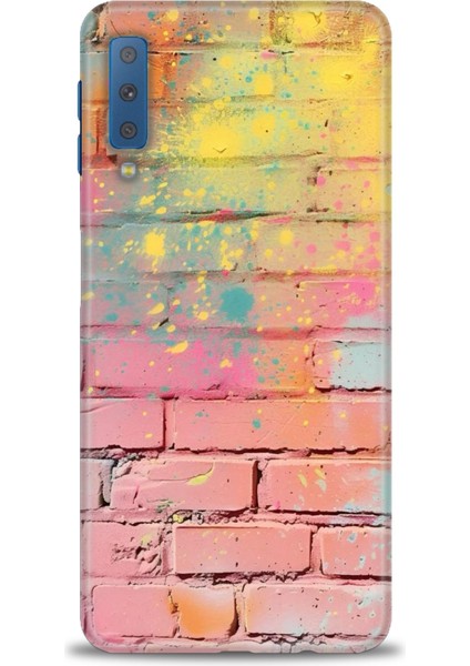 Samsung Galaxy A7 2018 Hd Baskılı Kılıf + Seramik Tam Kaplayan Ekran Koruyucu 432