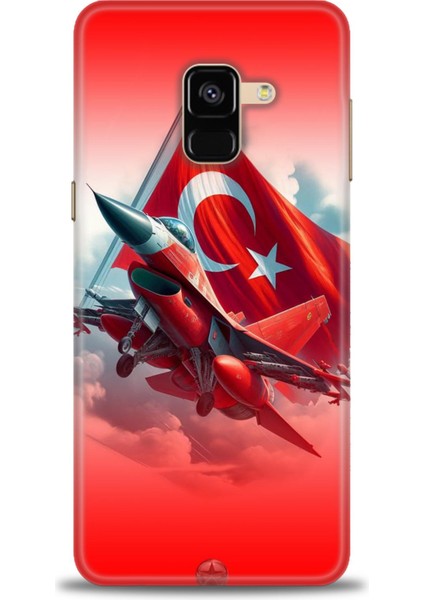 Samsung Galaxy A8 2018 Hd Baskılı Kılıf + Seramik Tam Kaplayan Ekran Koruyucu 38