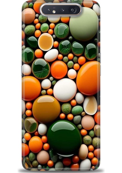 Samsung Galaxy A80 Hd Baskılı Kılıf + Seramik Tam Kaplayan Ekran Koruyucu 348