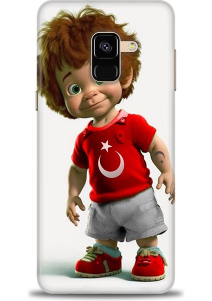 Samsung Galaxy A8 2018 Hd Baskılı Kılıf + Seramik Tam Kaplayan Ekran Koruyucu 247