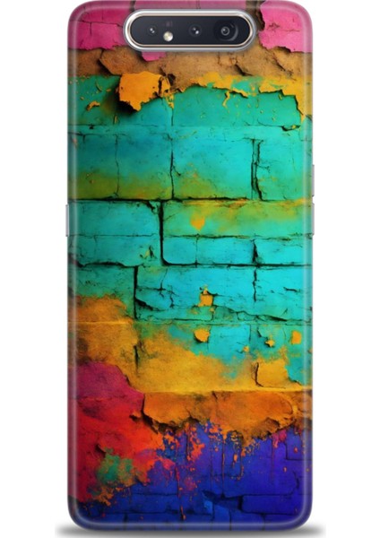 Samsung Galaxy A80 Hd Baskılı Kılıf + Seramik Tam Kaplayan Ekran Koruyucu 437