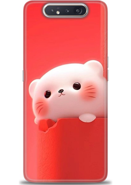 Samsung Galaxy A80 Hd Baskılı Kılıf + Seramik Tam Kaplayan Ekran Koruyucu 75