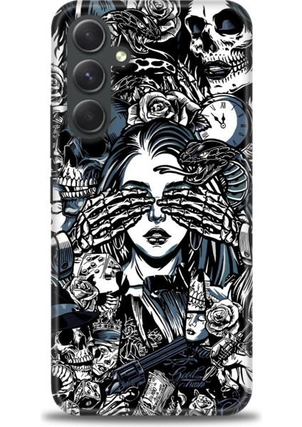 Samsung Galaxy A54 Hd Baskılı Kılıf + Seramik Tam Kaplayan Ekran Koruyucu 352