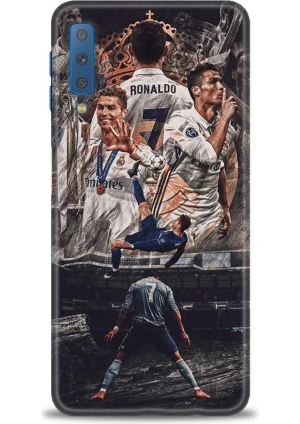 Samsung Galaxy A7 2018 Hd Baskılı Kılıf + Seramik Tam Kaplayan Ekran Koruyucu 10