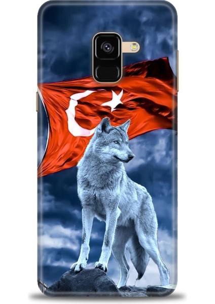 Samsung Galaxy A8 2018 Hd Baskılı Kılıf + Seramik Tam Kaplayan Ekran Koruyucu 36