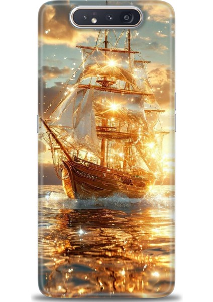 Samsung Galaxy A80 Hd Baskılı Kılıf + Seramik Tam Kaplayan Ekran Koruyucu 234