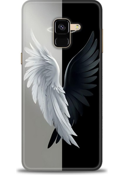 Samsung Galaxy A8 2018 Hd Baskılı Kılıf + Seramik Tam Kaplayan Ekran Koruyucu 146