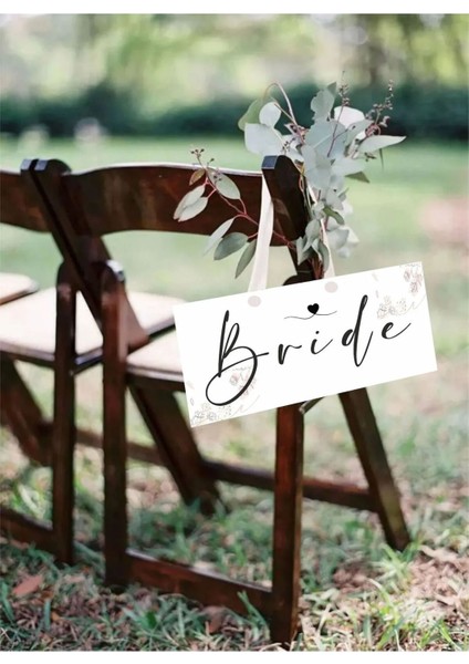 Gelin Damat ve Ailesi Sandalye Etiketi, Düğün Oturma Kartı 10X20 cm 6 Adet modelleri