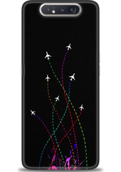 Samsung Galaxy A80 Hd Baskılı Kılıf + Seramik Tam Kaplayan Ekran Koruyucu 388