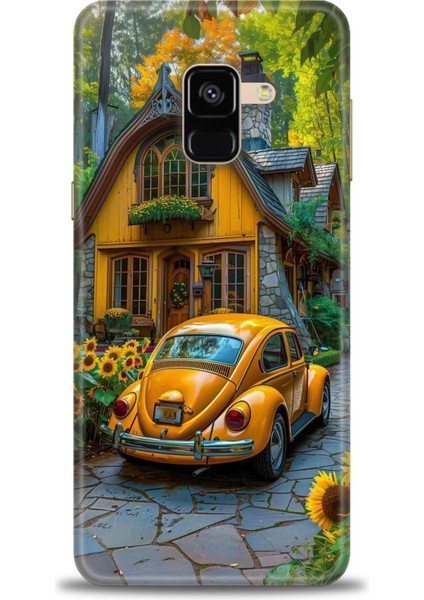 Samsung Galaxy A8 2018 Hd Baskılı Kılıf + Seramik Tam Kaplayan Ekran Koruyucu 110
